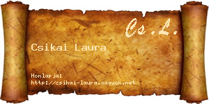 Csikai Laura névjegykártya